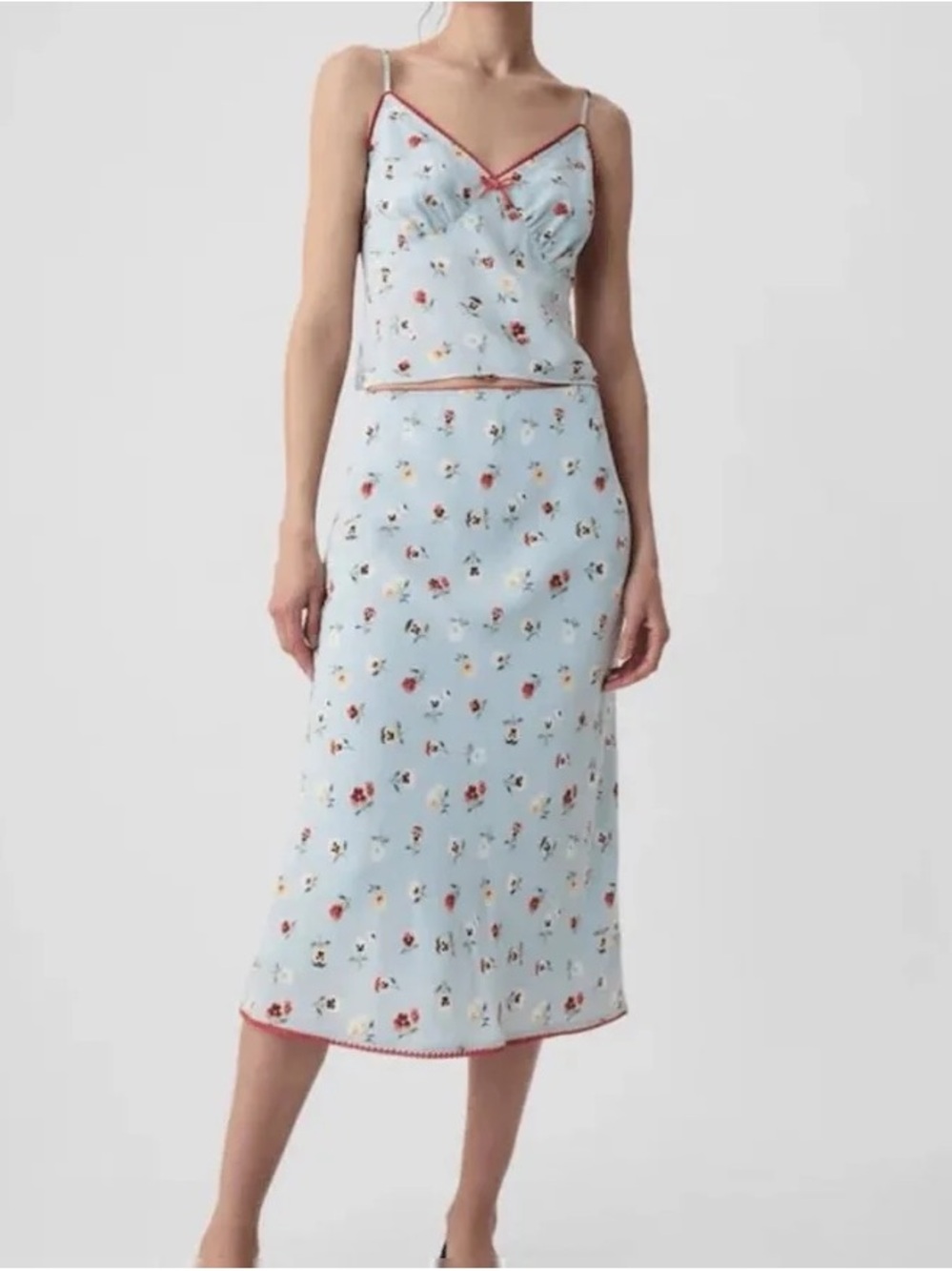 Gap x Doen light blue floral top large